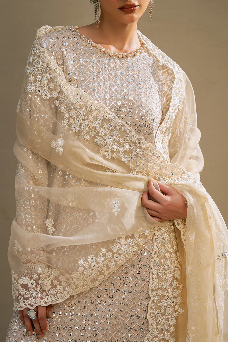 GLAMOUR GLINT-3PC SILK EMBROIDERED PRET - Image 5