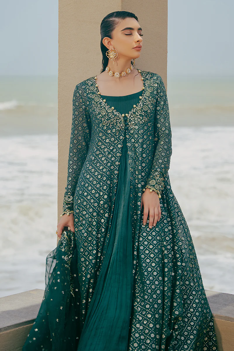 GREEN SPRING-3PC CHIFFON EMBROIDERED PRET - Image 3