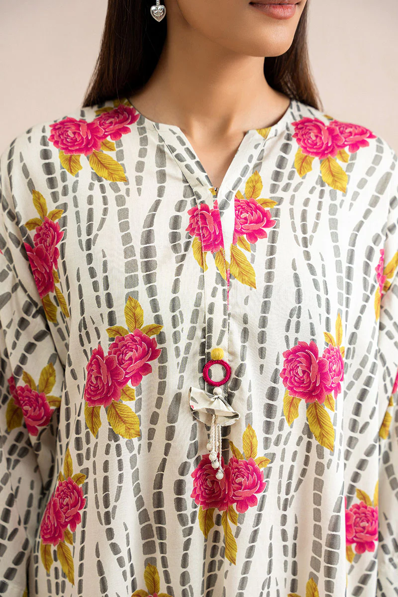 IVORY FROST PRINTED LINEN SHIRT - Image 4