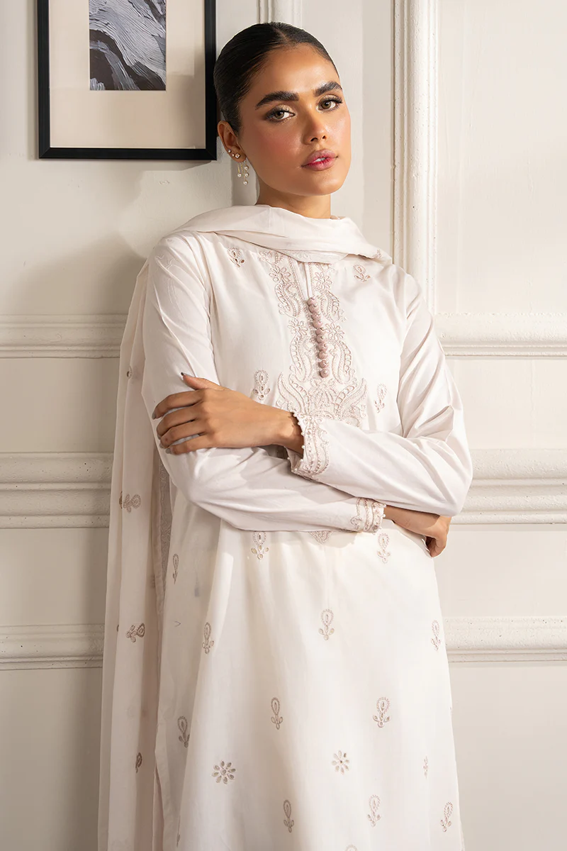 IVORY WHISPER-2 PC (SHIRT & DUPATTA) - Image 4