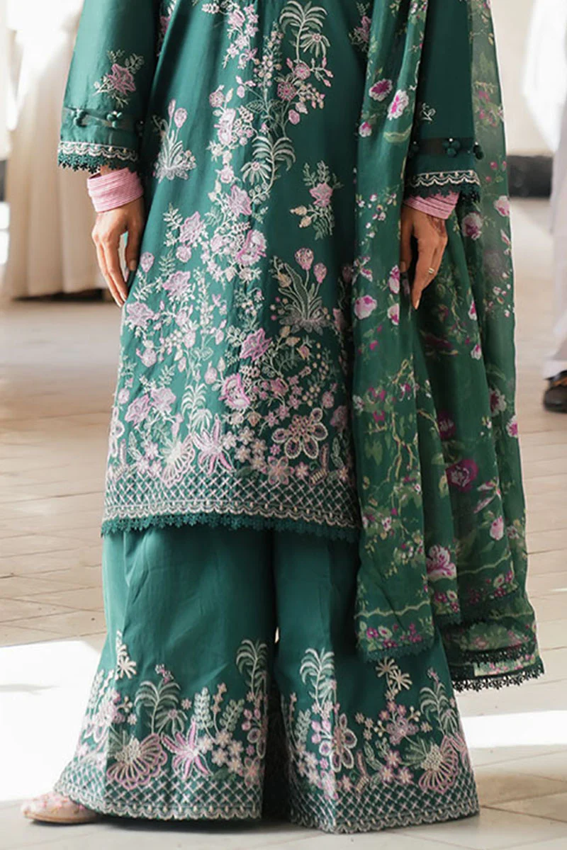 LAUREL GREEN -3PC (SHIRT, TROUSER & DUPATTA) - Image 5