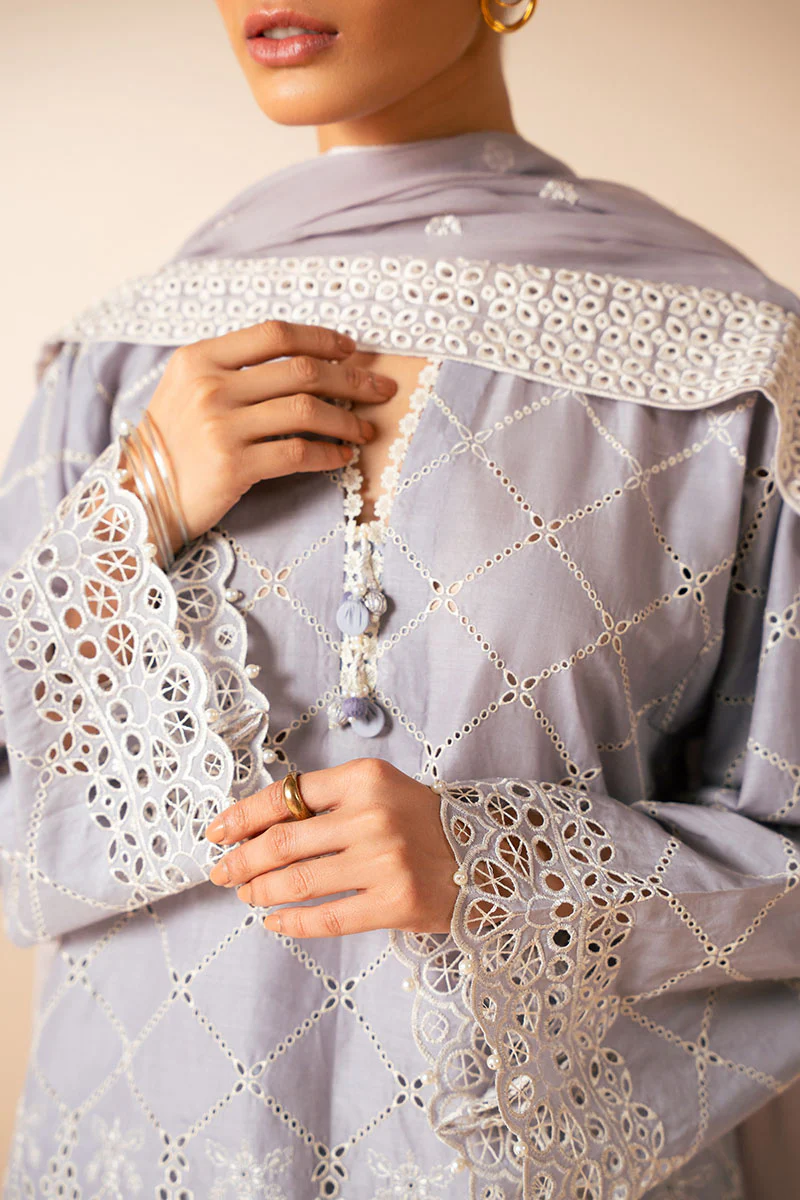 LAVENDER AURA -3PC (SHIRT, TROUSER & DUPATTA) - Image 6