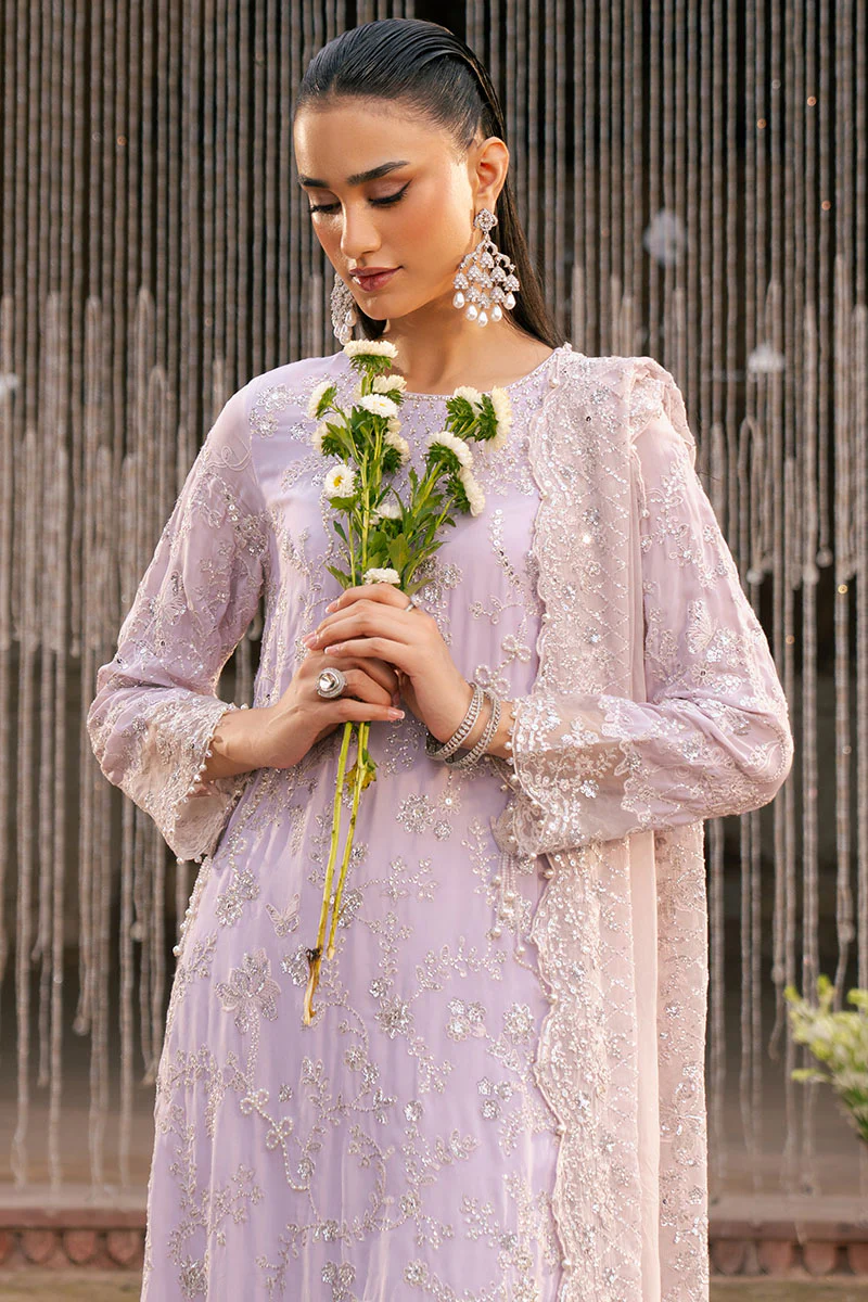 LAVENDER GLAM-3PC CHIFFON EMBROIDERED PRET - Image 3