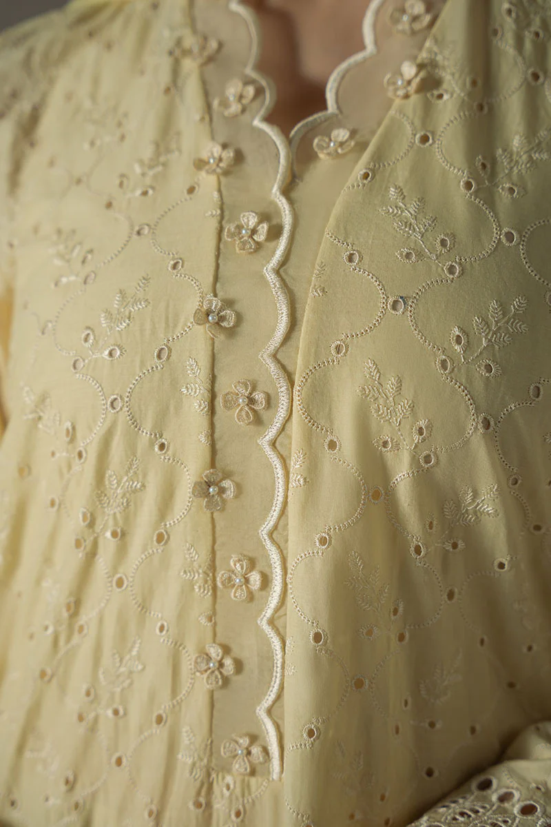 LEMON ZEST-3PC (SHIRT,TROUSER & DUPATTA) - Image 4