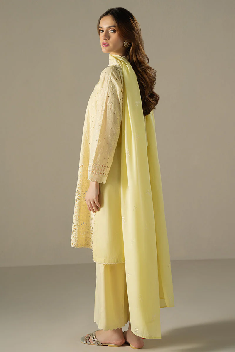 LEMON ZEST-3PC (SHIRT,TROUSER & DUPATTA) - Image 7