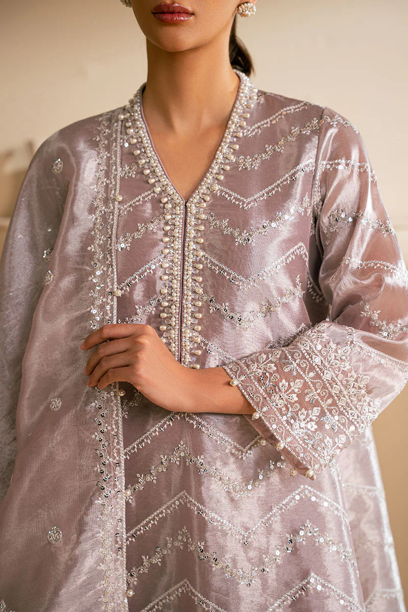 LILAC HAZE-3PC (SHIRT,TROUSER & DUPATTA) - Image 3