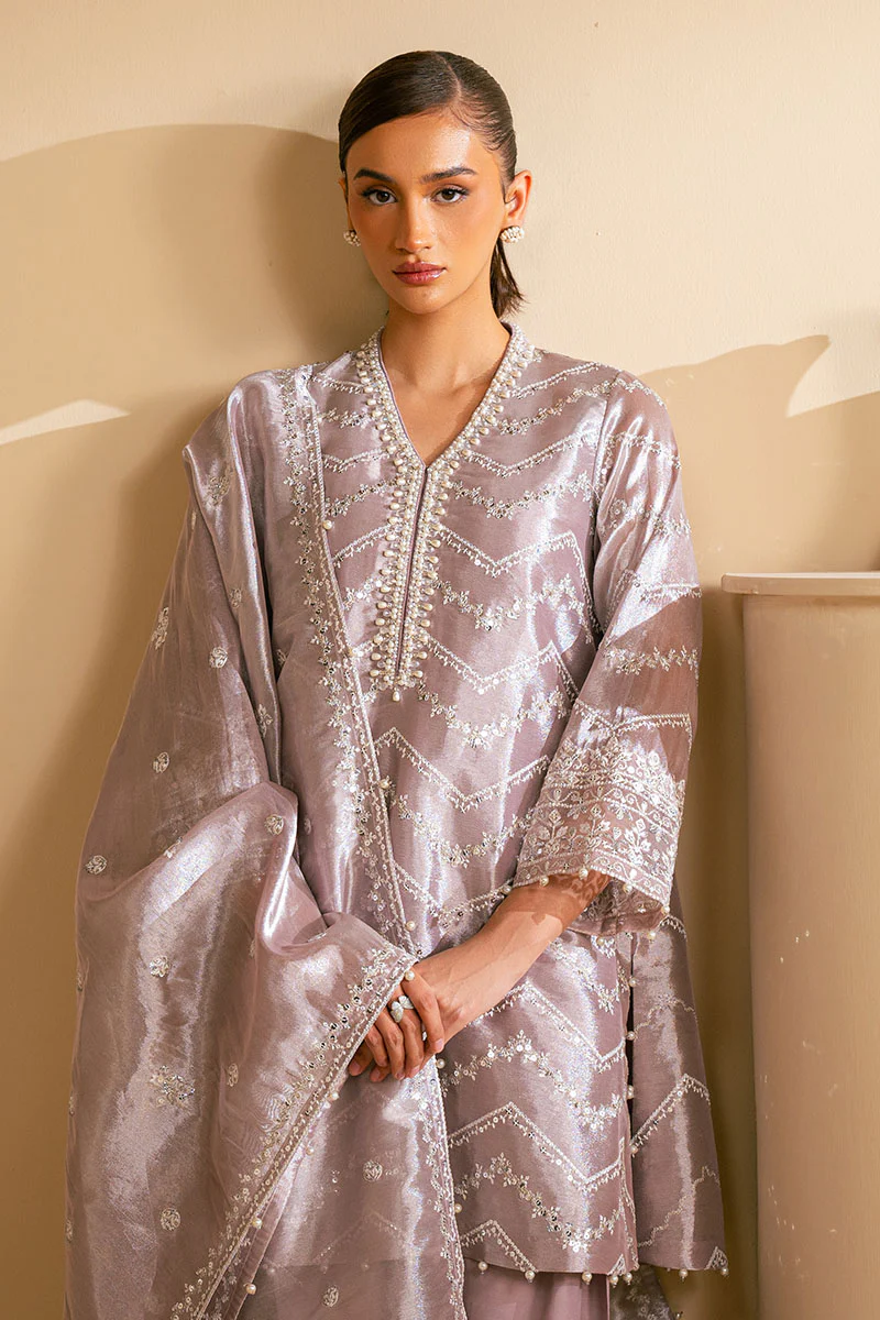 LILAC HAZE-3PC (SHIRT,TROUSER & DUPATTA) - Image 4