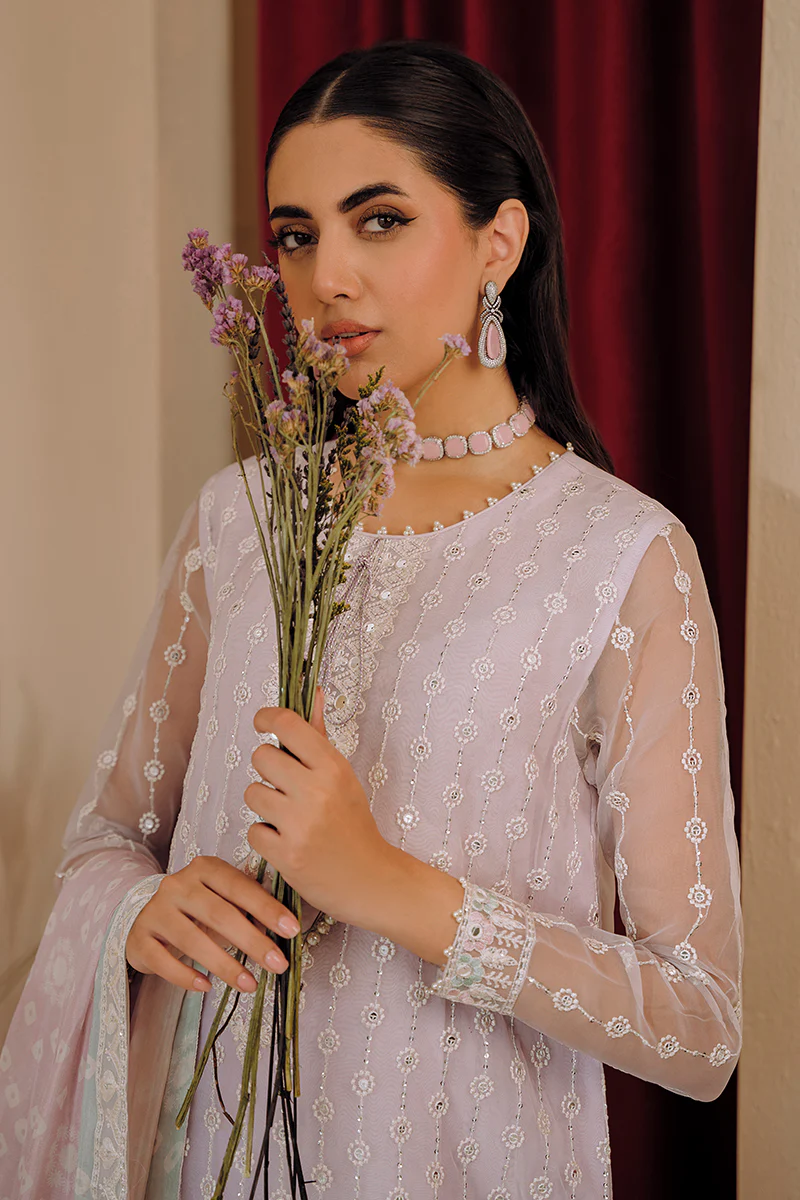 LILAC HAZE-3PC (SHIRT, DUPATTA & TROUSER) - Image 5