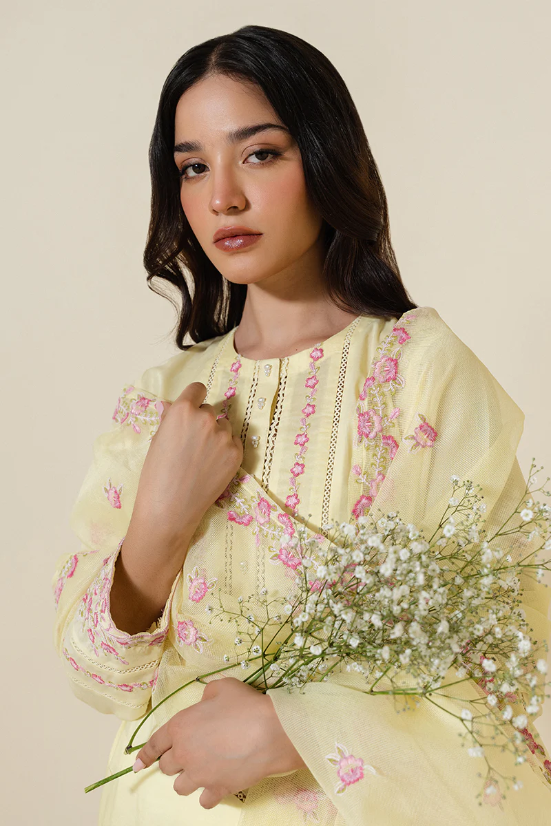 LIME GAROENIA-2 PC (SHIRT & DUPATTA) - Image 3