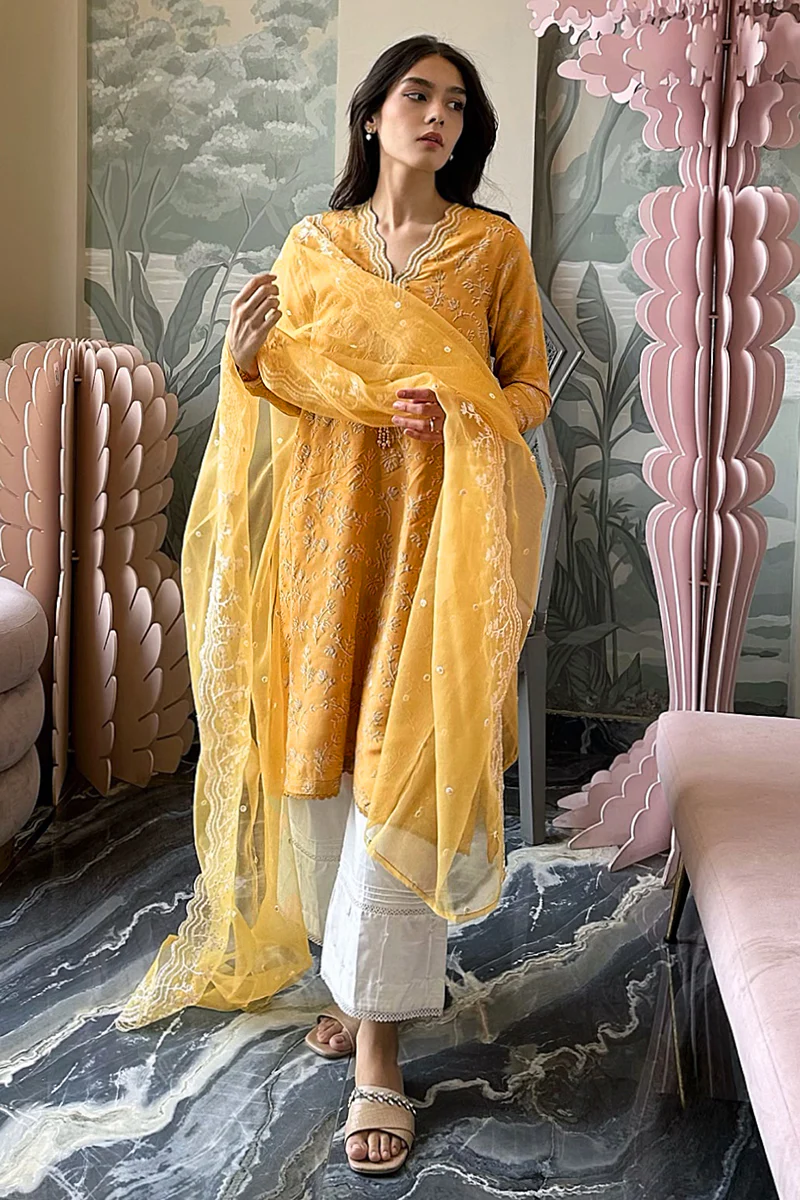 MAJESTIC GOLD-2PC (SHIRT & DUPATTA) - Image 5