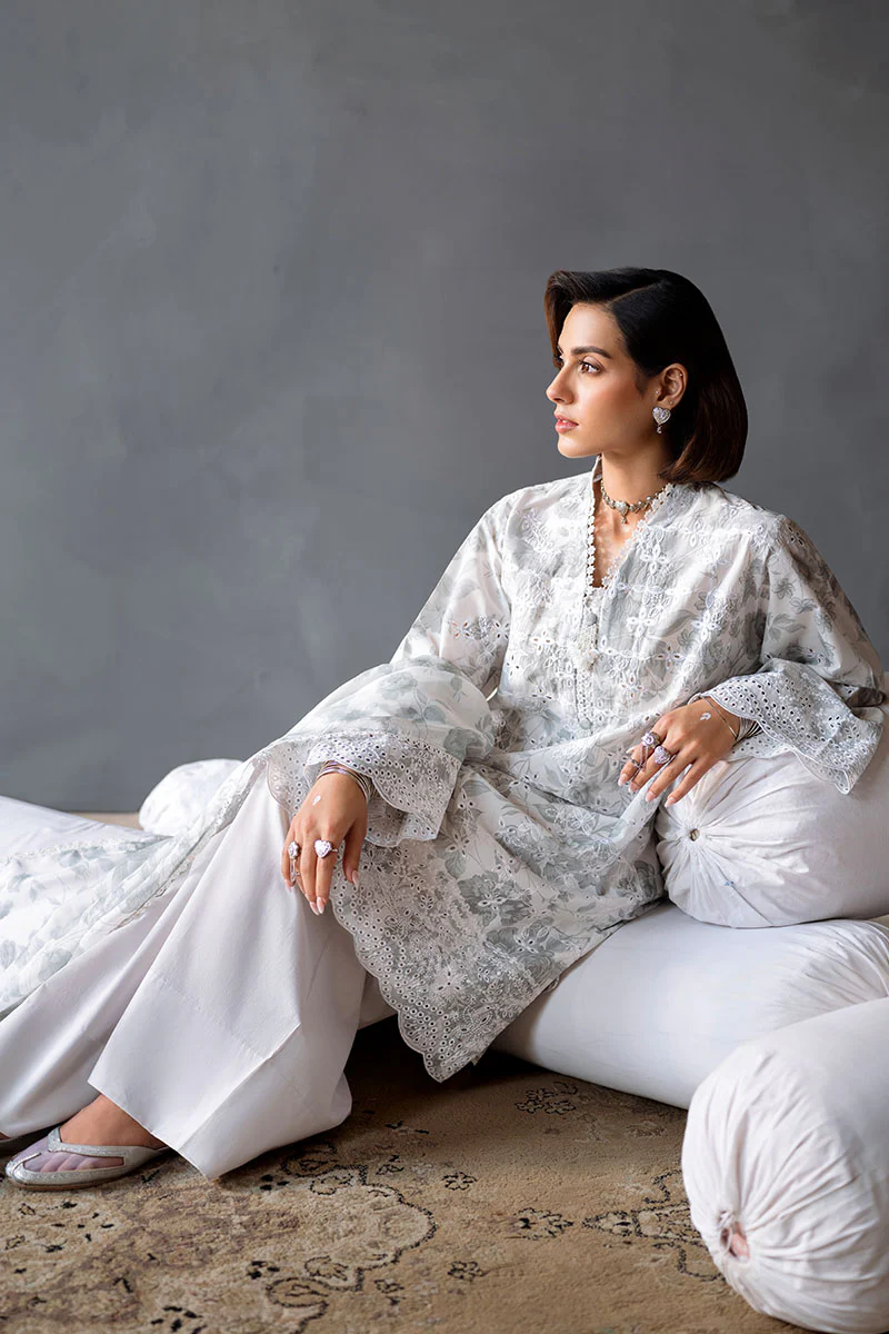MESH BLOOM-3PC (SHIRT, TROUSER & DUPATTA) - Image 5