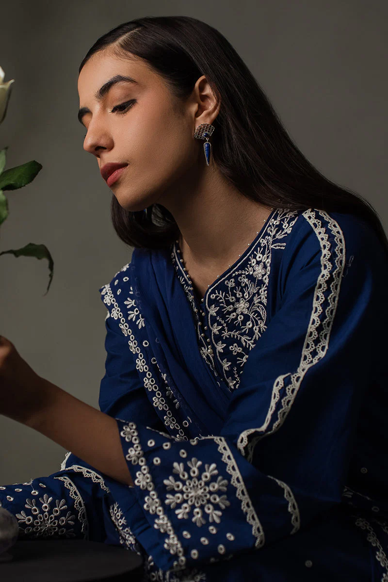 MIDNIGHT BLUE-2 PC (SHIRT & DUPATTA) - Image 3
