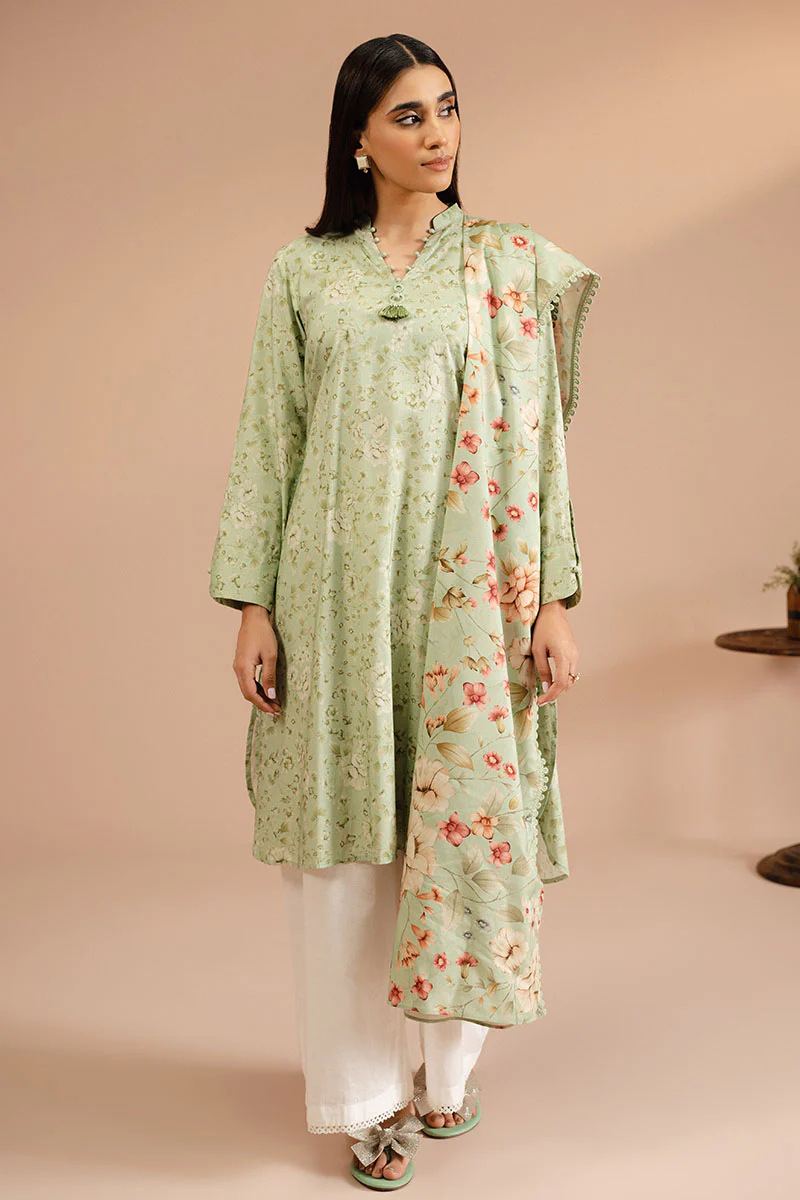 MINT FROST-2 PC (SHIRT & DUPATTA) - Image 3
