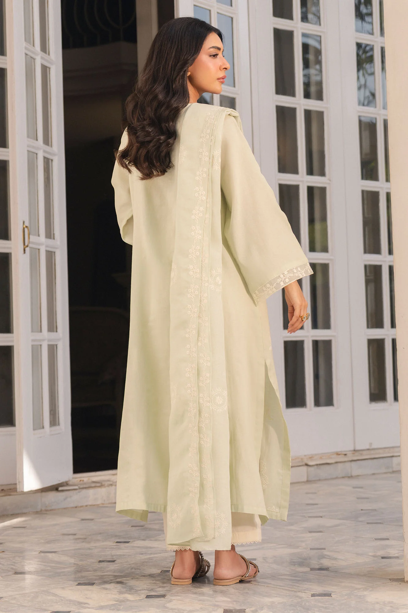 MINT WHISPER-2PC (SHIRT & DUPATTA) - Image 7
