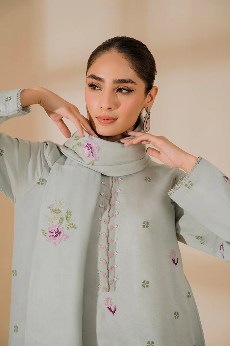 MOON FLOWER-2 PC (SHIRT & DUPATTA) - Image 5