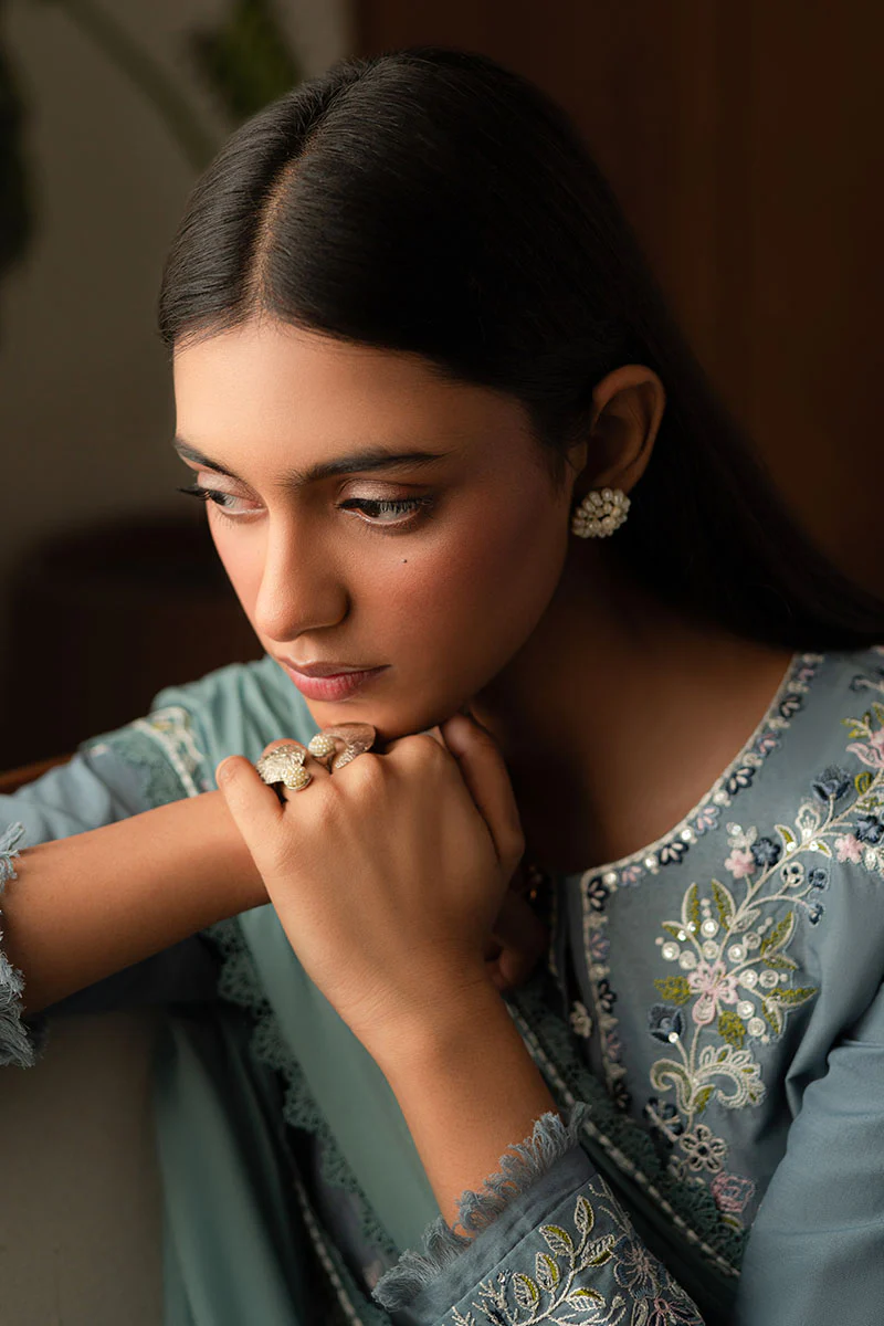 MOONLIGHT BLUE-3PC (SHIRT, TROUSER & DUPATTA) - Image 4