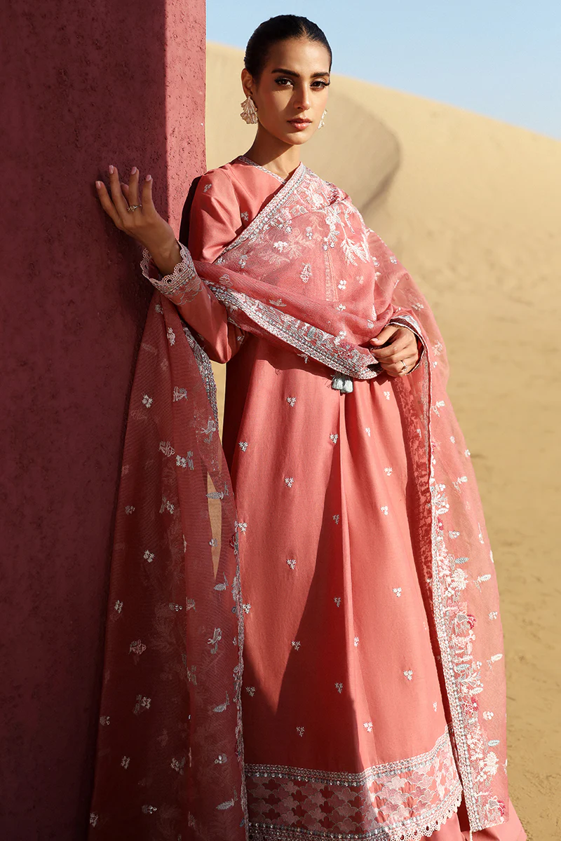 MULBERRY BLUSH-STITCH 3PC: LAWN EMBROIDERED SUIT - Image 7