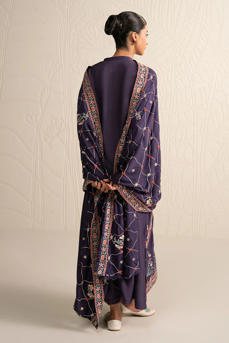 MULBERRY GARNET-3PC (SHIRT, TROUSER & DUPATTA) - Image 6