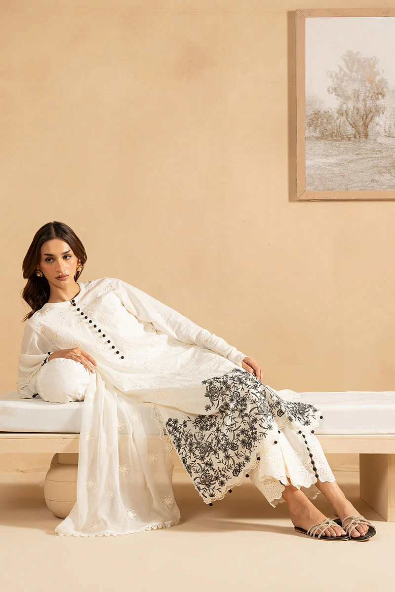 MUTED PEARL-3PC (SHIRT, TROUSER & DUPATTA) - Image 3