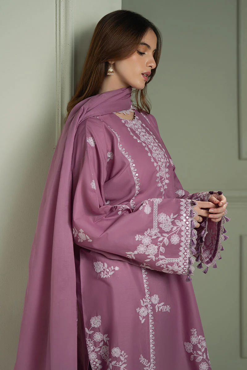 ORCHID GLAZE-3PC (SHIRT, TROUSER & DUPATTA) - Image 4