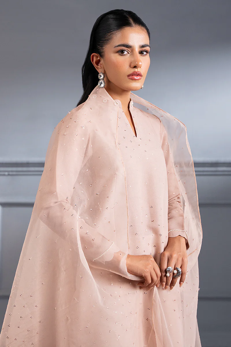 PALE PINK- 2 PC (SHIRT & DUPATTA) - Image 6