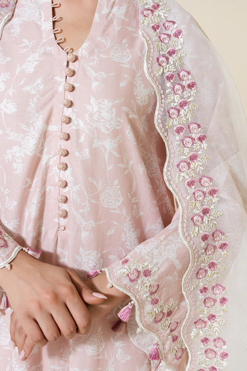 PETAL PINK-2 PC (SHIRT & DUPATTA) - Image 2