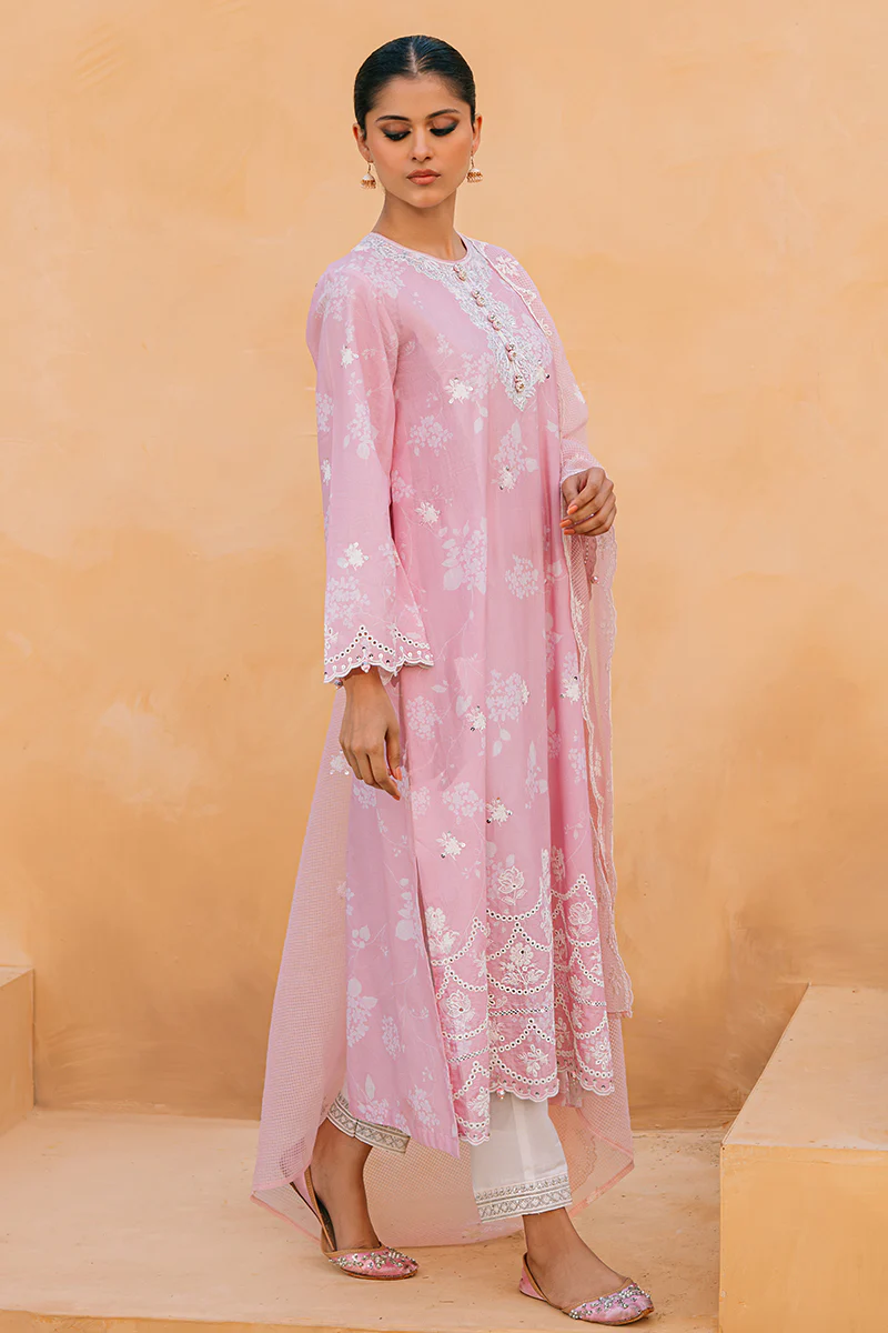 PINK BREEZE- 2PC (SHIRT & DUPATTA) - Image 5