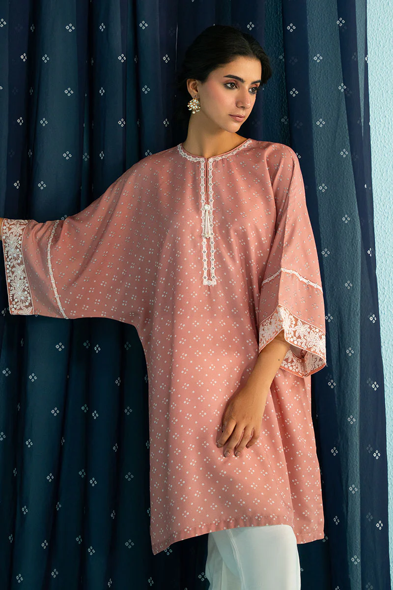 PINK SALT PRINTED LAWN SHIRT - Image 5