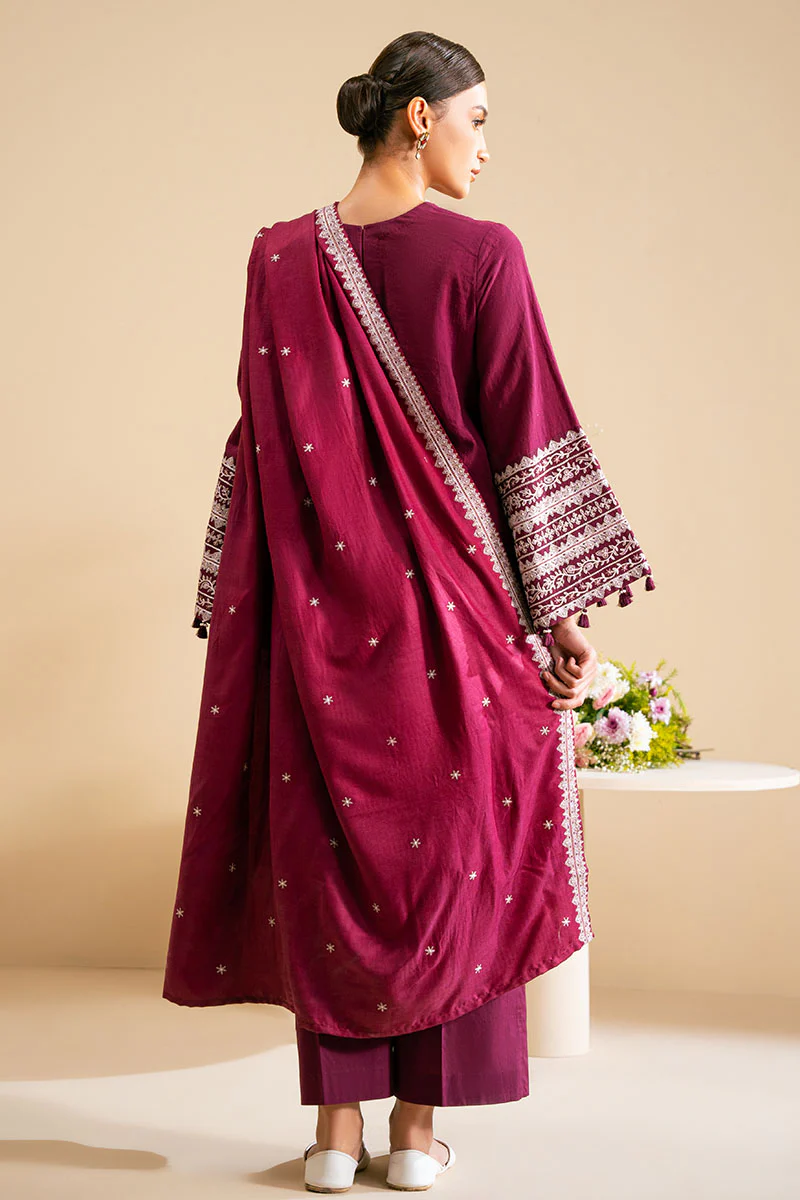PLUM GLARE-2 PC (SHIRT & DUPATTA) - Image 8