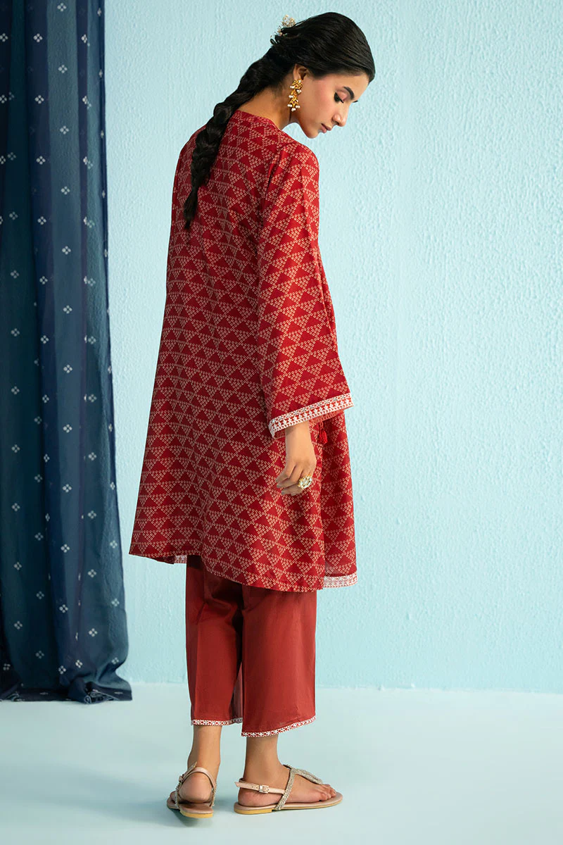 RED ALLURE-2PC (SHIRT & TROUSER) - Image 5