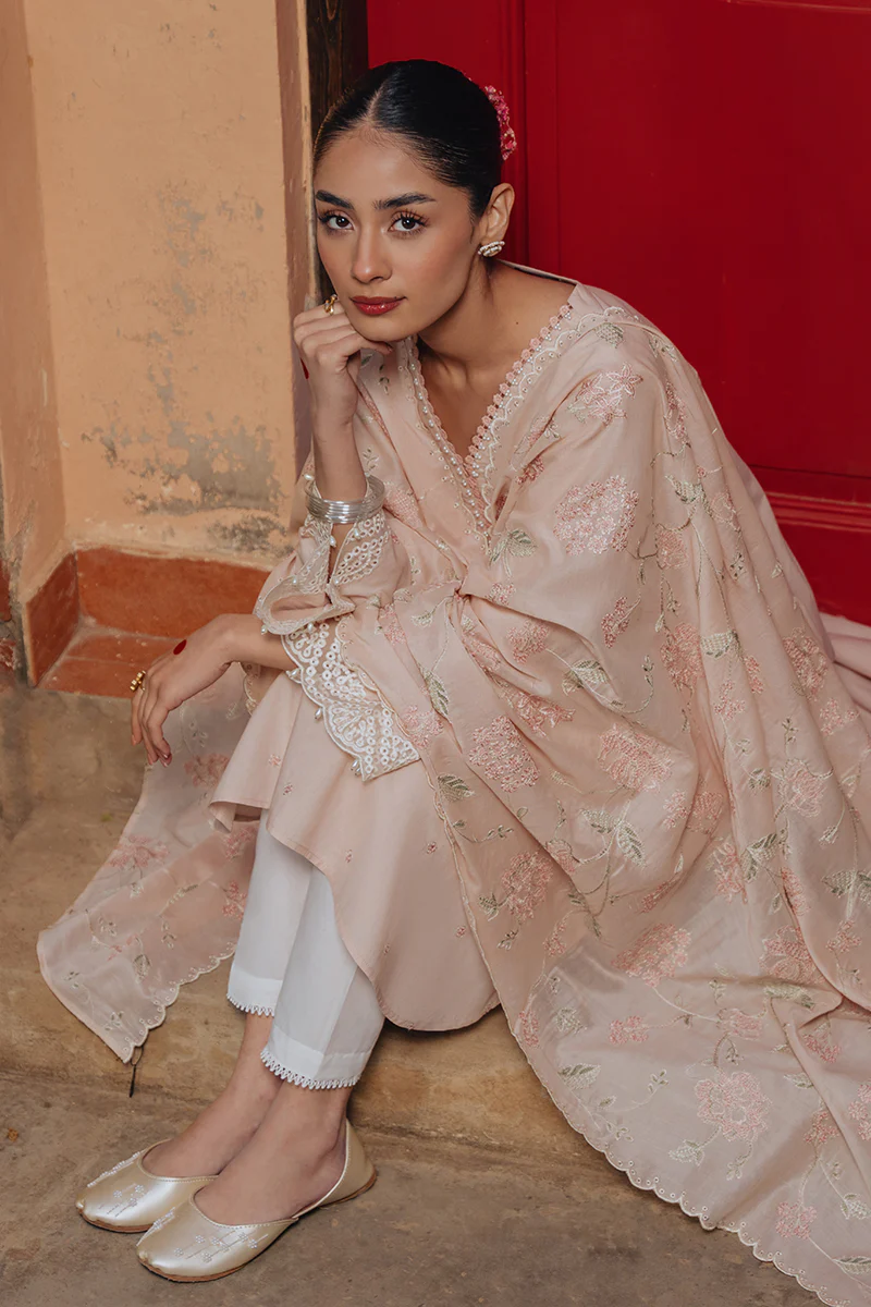 ROSE SMOKE-2 PIECE (SHIRT & DUPATTA) - Image 5