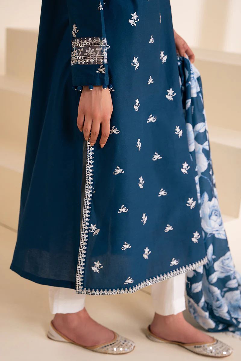 SAPPHIRE BLUE-2 PC (SHIRT & DUPATTA) - Image 2