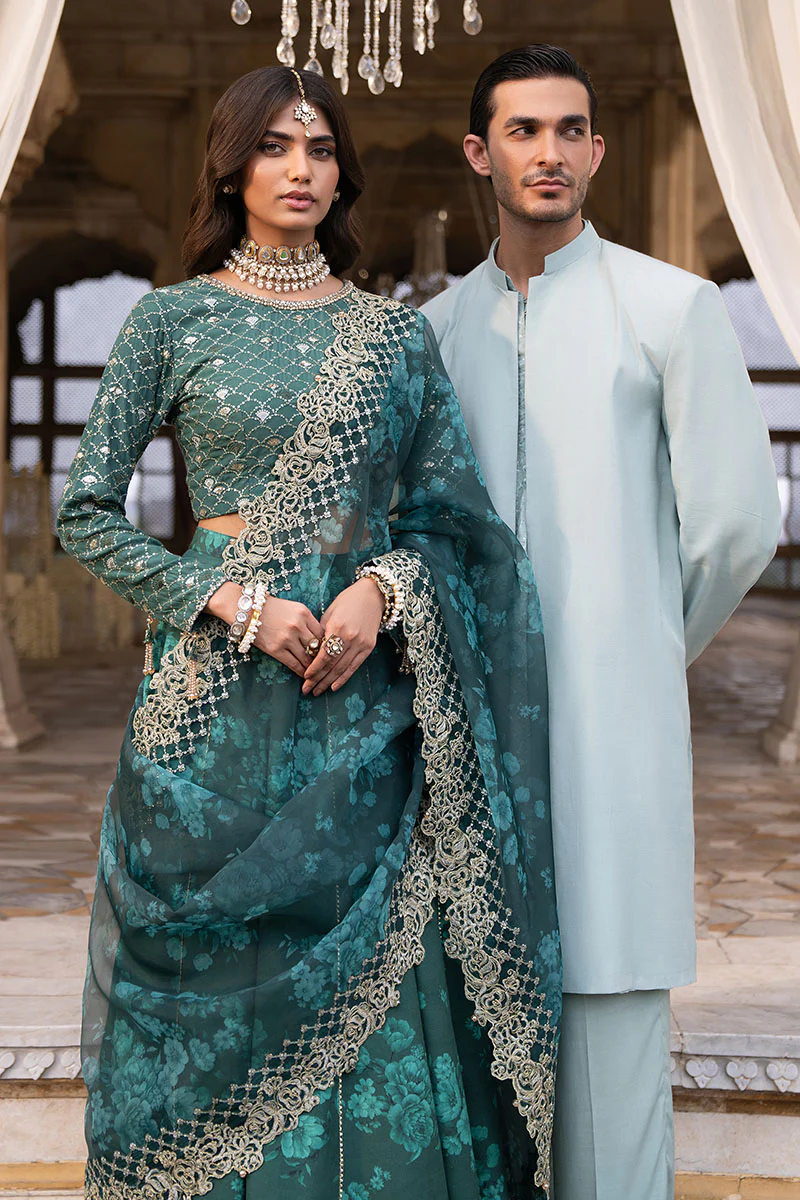 SEQUIN GROVE-3PC SILK EMBROIDERED PRET - Image 3