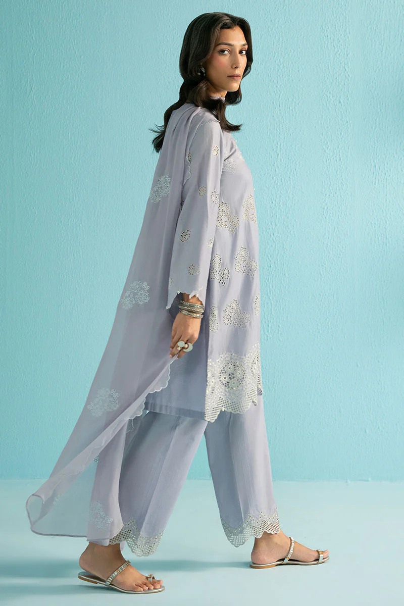SILVER GRANITE-3PC (SHIRT, TROUSER & DUPATTA) - Image 5