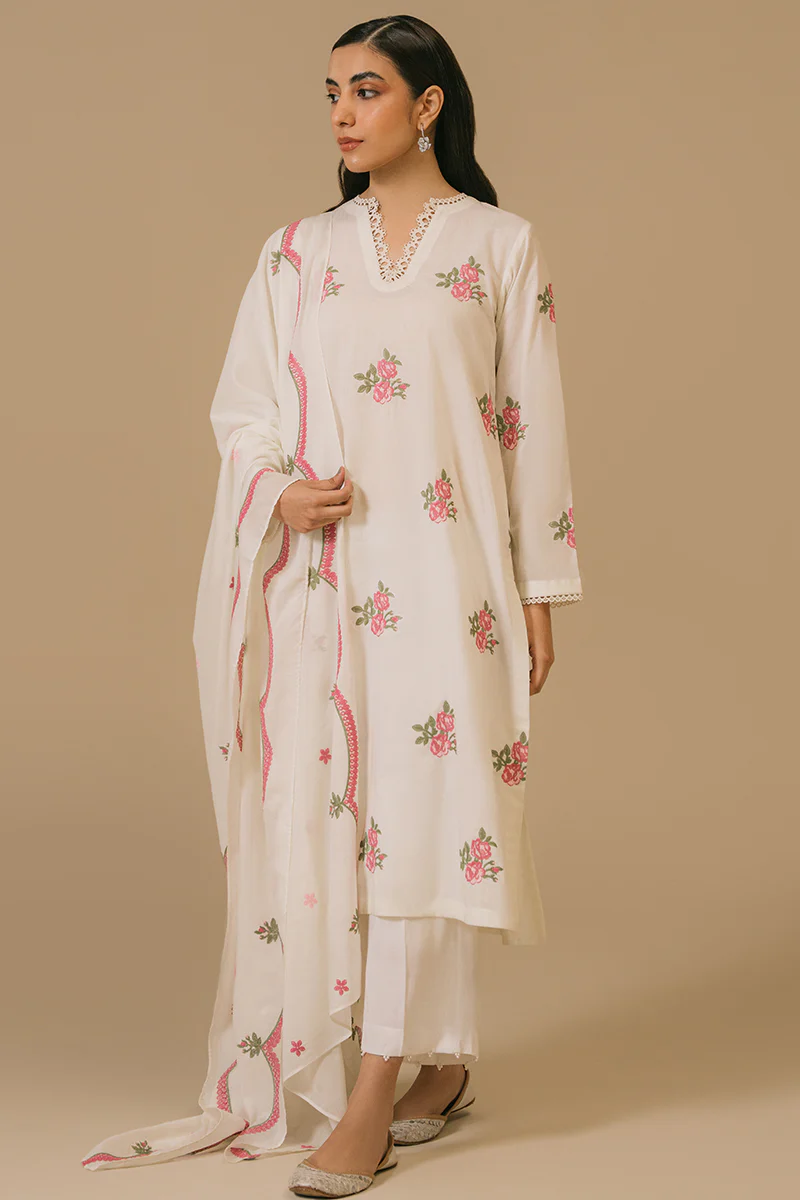 SKY BLOOM-2PC (SHIRT & DUPATTA) - Image 2