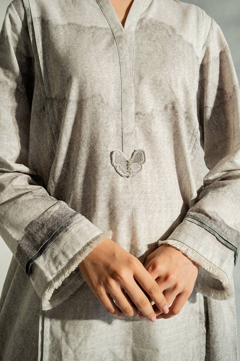 SMOKY GRAY-KHADDAR 1 PIECE - Image 6