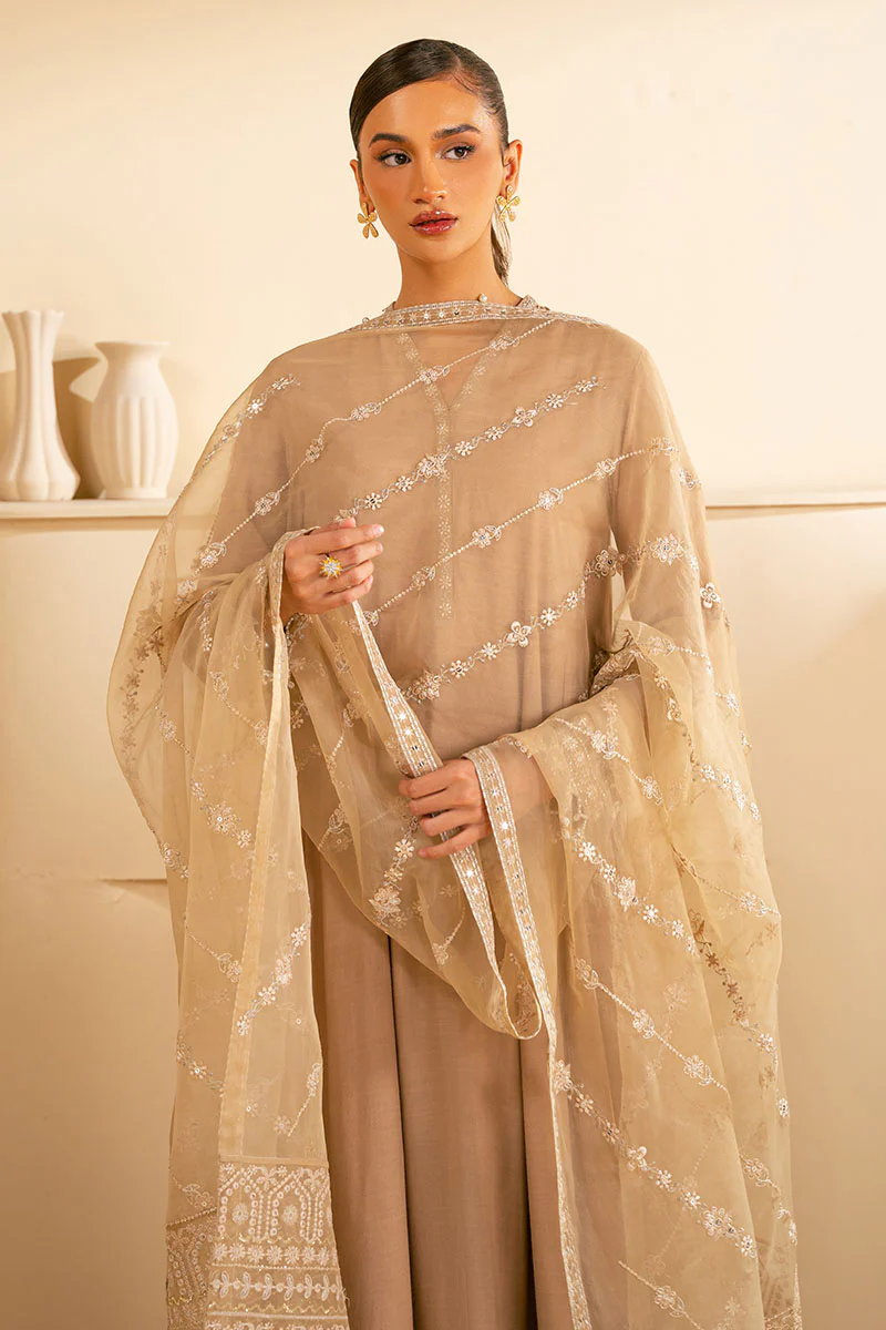 SOFT BEIGE-2PC (SHIRT & DUPATTA) - Image 4