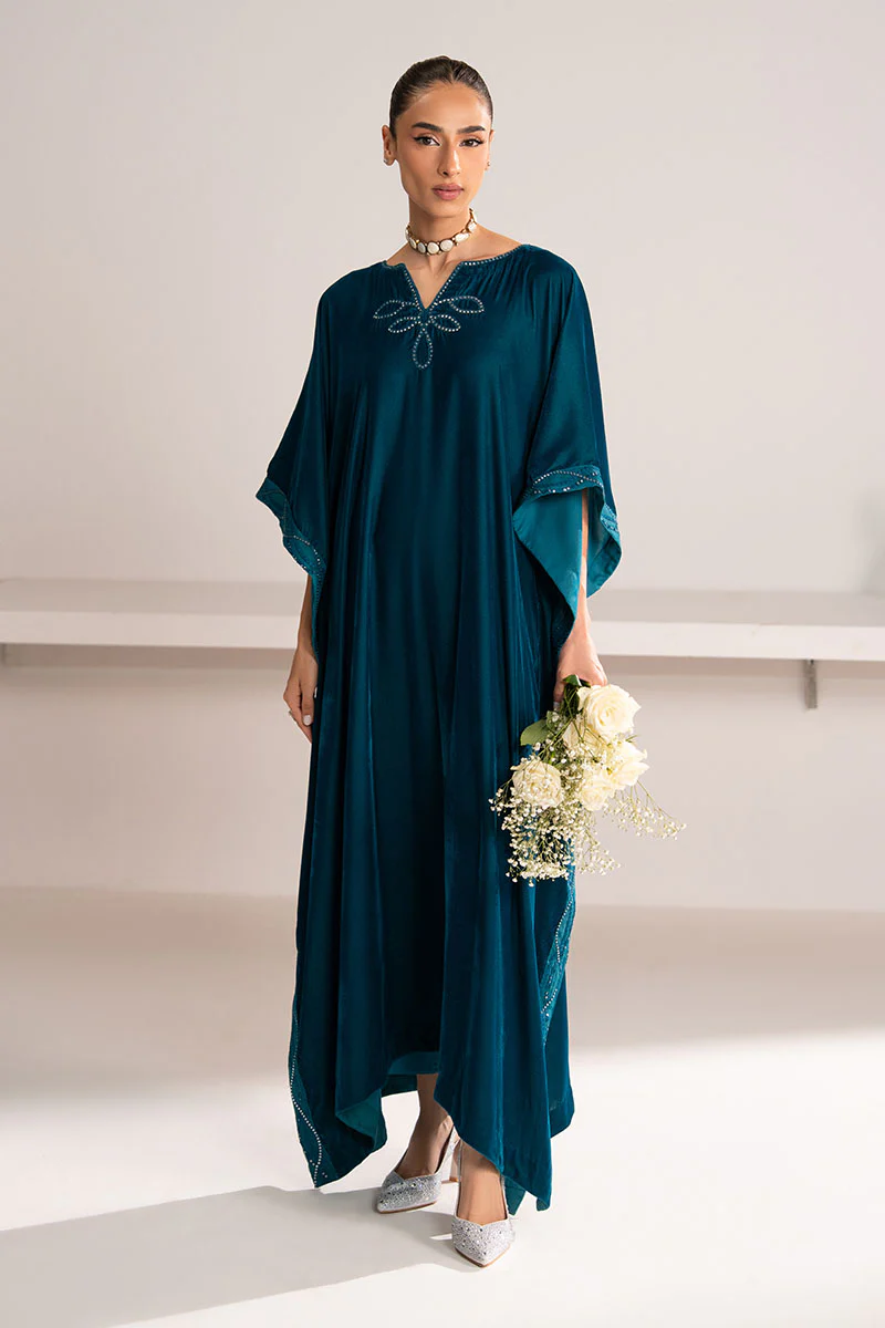 STARDUST DRAPE EMBROIDERED VELVET SHIRT