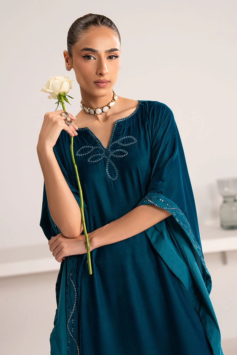 STARDUST DRAPE EMBROIDERED VELVET SHIRT - Image 4