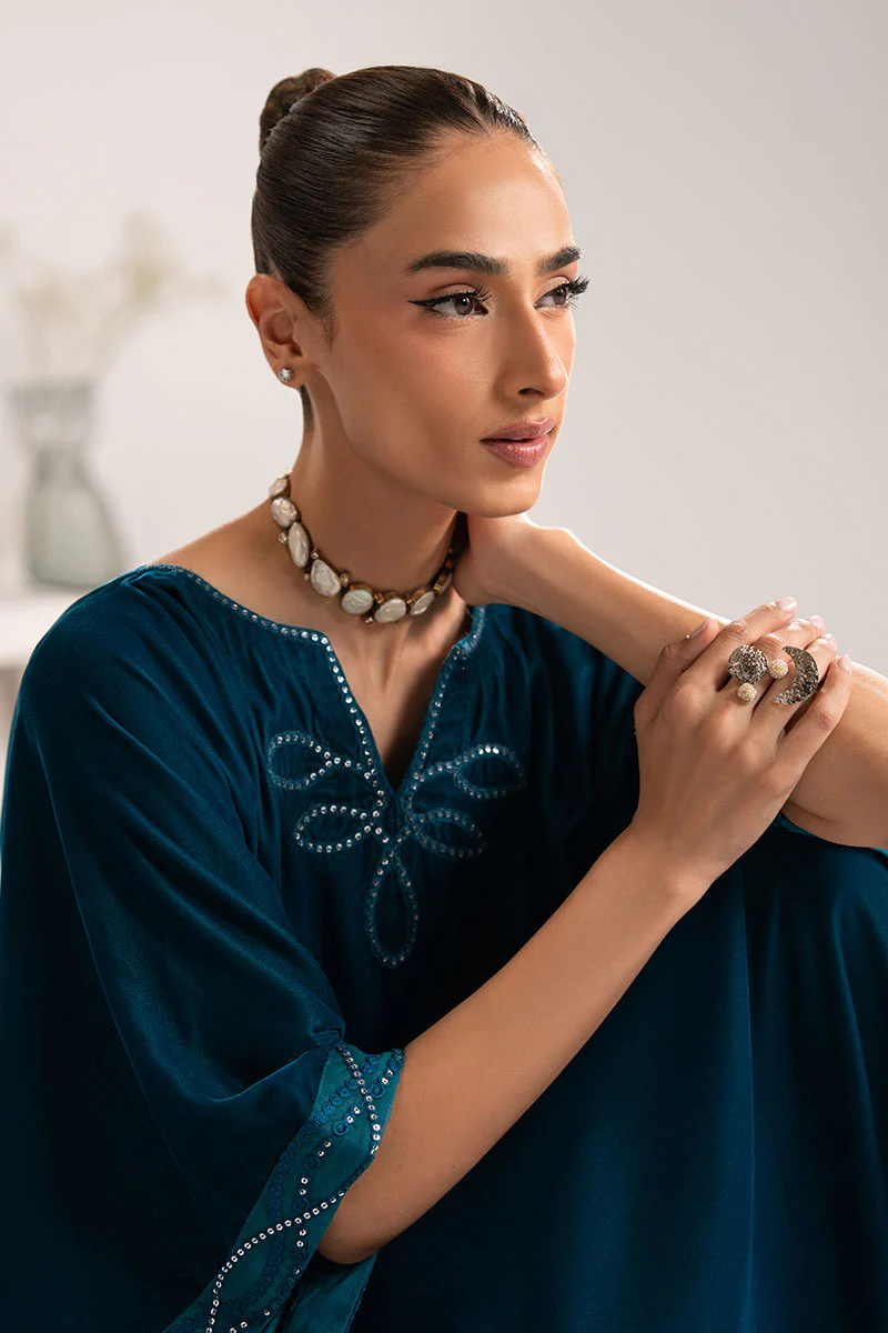 STARDUST DRAPE EMBROIDERED VELVET SHIRT - Image 5