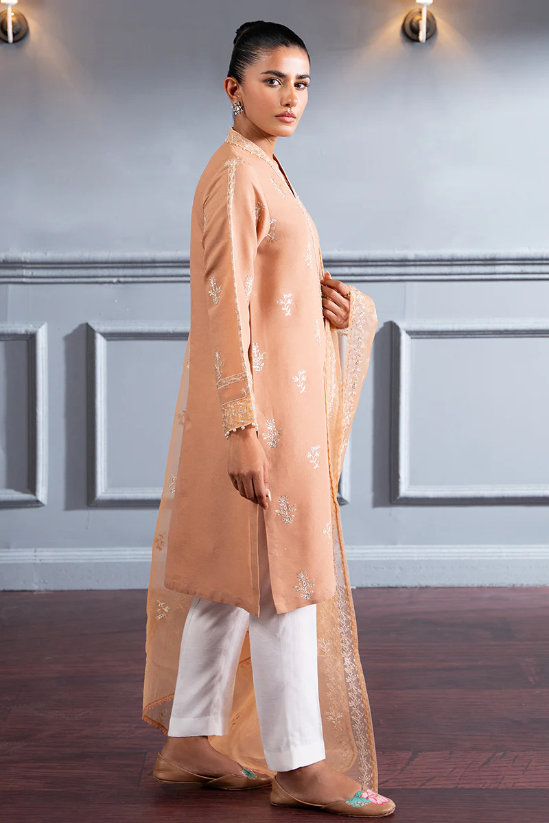 SUBDUED RUST-2 PC (SHIRT & DUPATTA) - Image 8