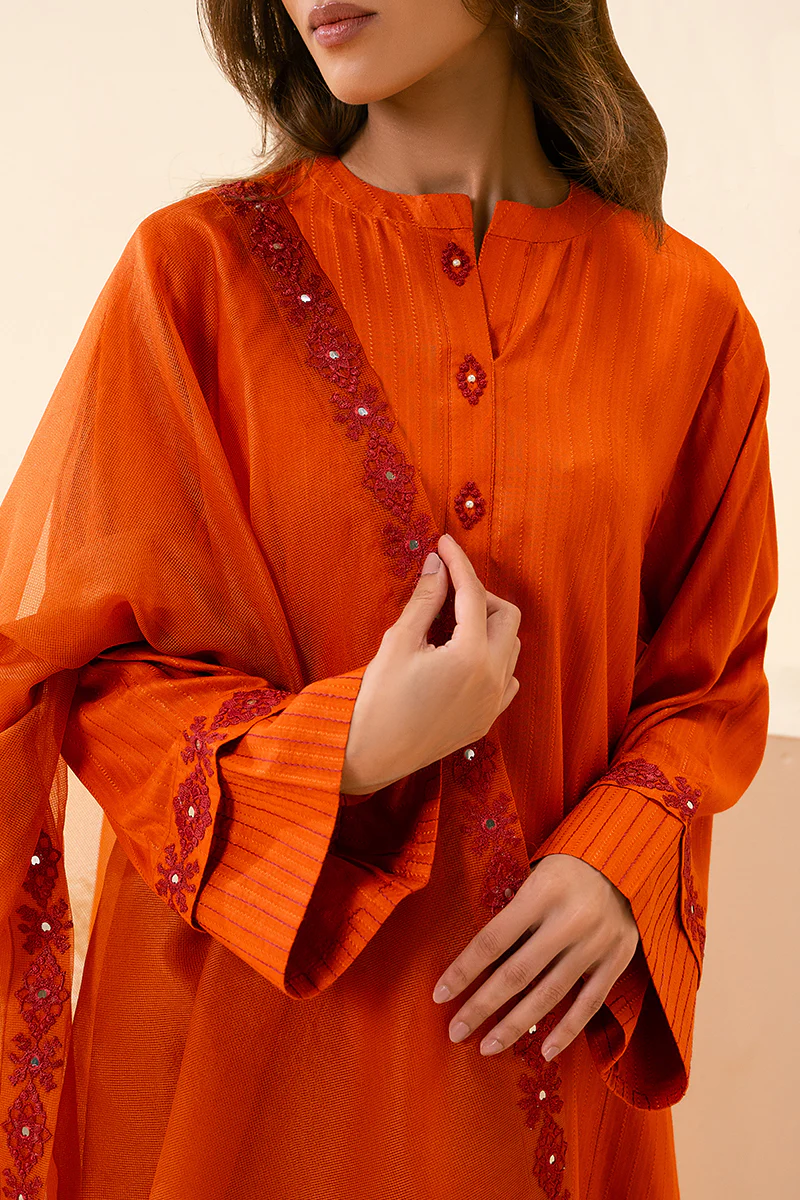 TANGERINE CHARM-2PC (SHIRT & DUPATTA) - Image 2