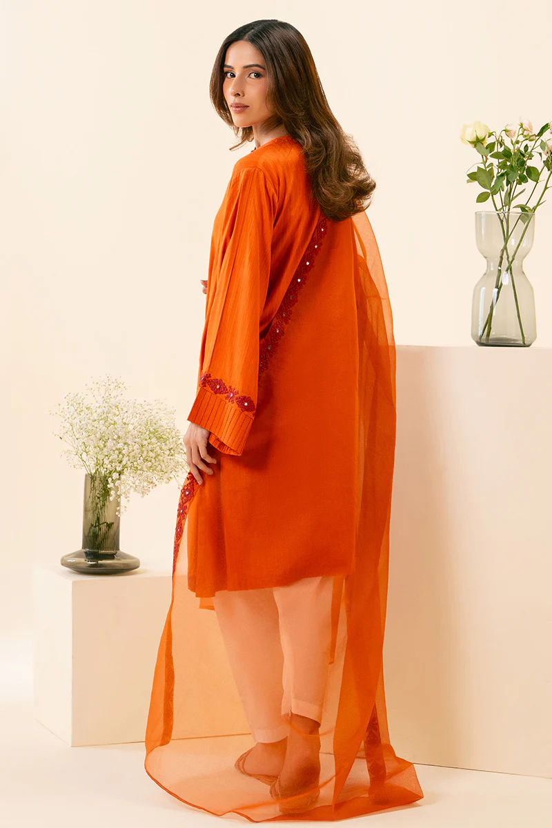TANGERINE CHARM-2PC (SHIRT & DUPATTA) - Image 7