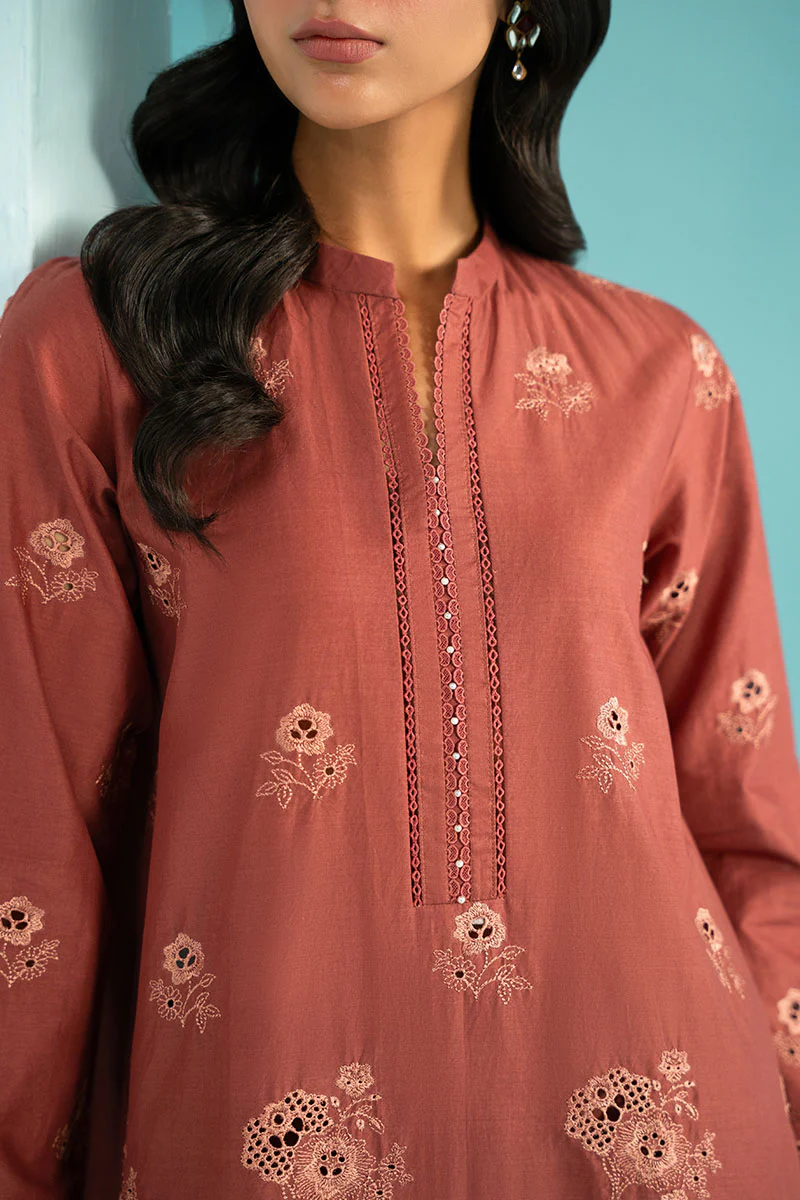 TANGERINE FLORA-2PC (SHIRT & TROUSER) - Image 2