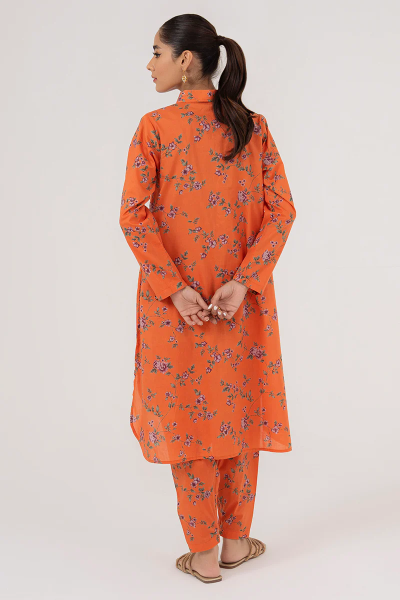TANGERINE GLOW-2PC (SHIRT & TROUSER) - Image 3