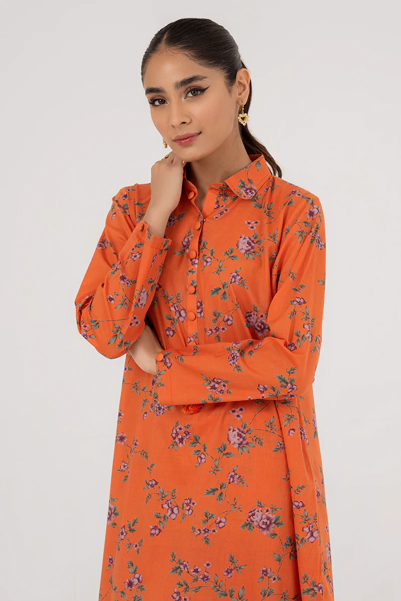 TANGERINE GLOW-2PC (SHIRT & TROUSER) - Image 5