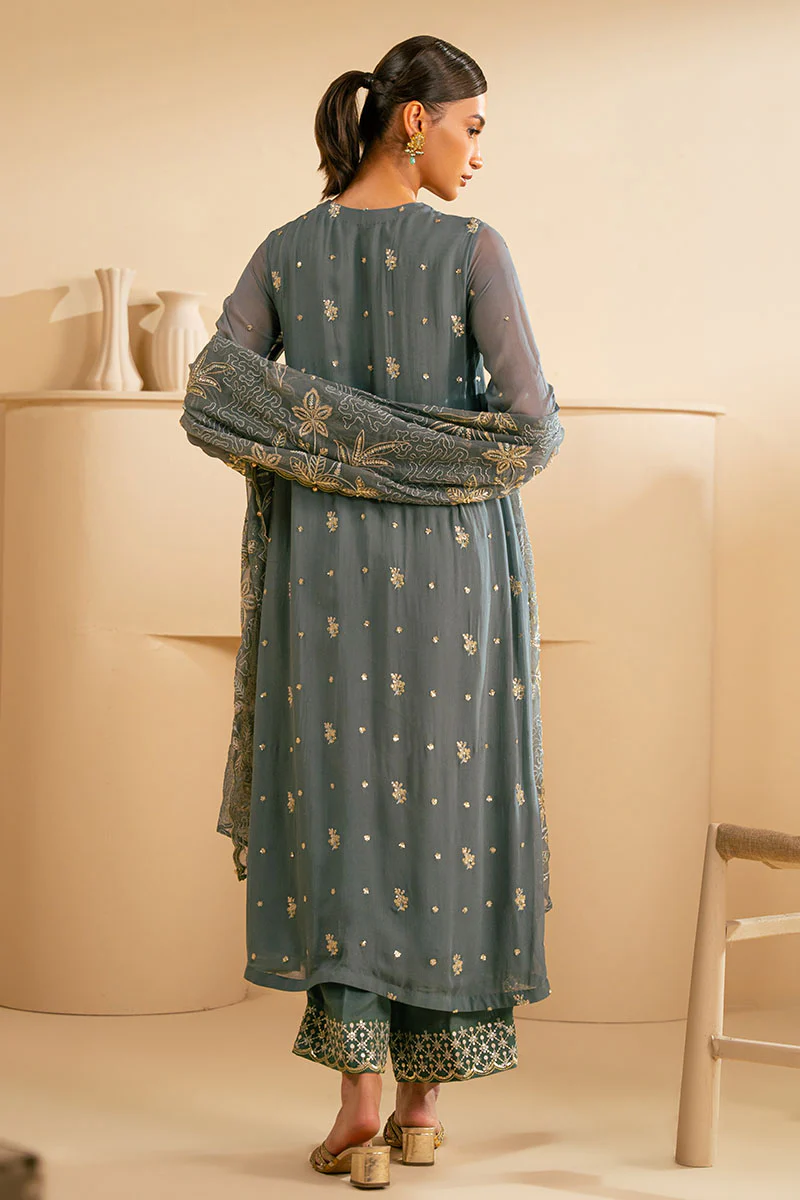 TRIBAL MOSS-3PC (SHIRT,TROUSER & DUPATTA) - Image 7