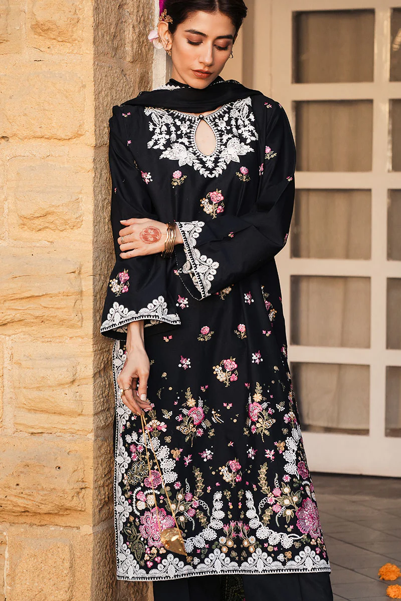VINTAGE ROSE-3PC (SHIRT, TROUSER & DUPATTA) - Image 3