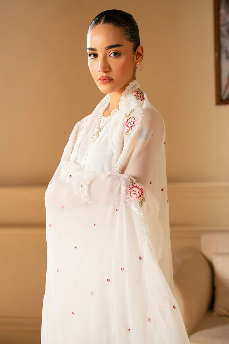 WHITE WHISPER-3PC (SHIRT, TROUSER & DUPATTA) - Image 4