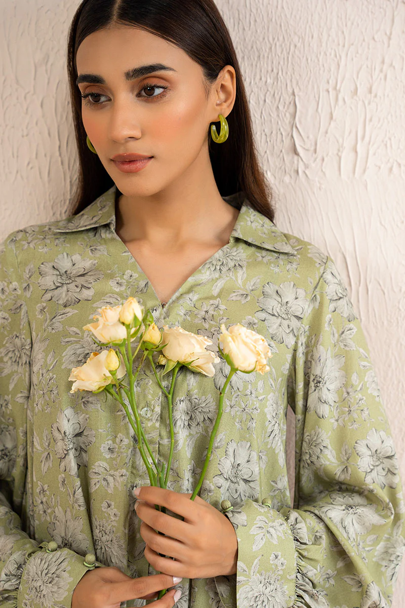 WINTER PEAR PRINTED LINEN SHIRT - Image 5
